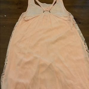 Pink dress with an open back!! Lacey and so cute